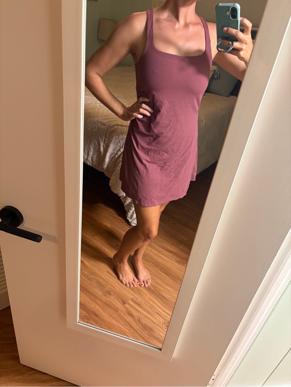 FP Movement by Free People Mauve Scoop Neck Mini Dress